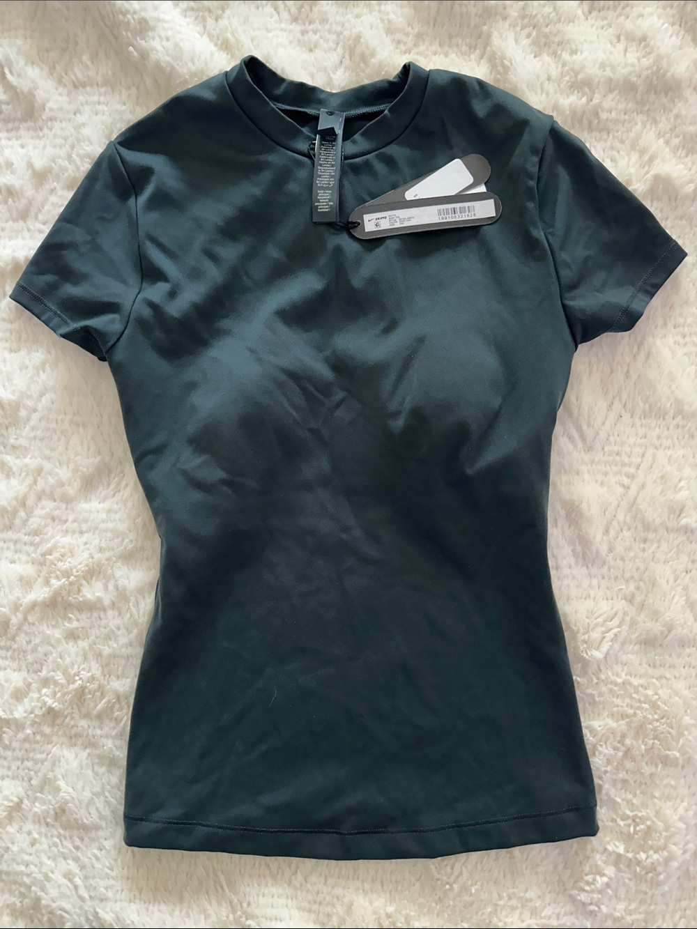 SKIMS NIKE Matte Baby Tee Dark Teal NWT